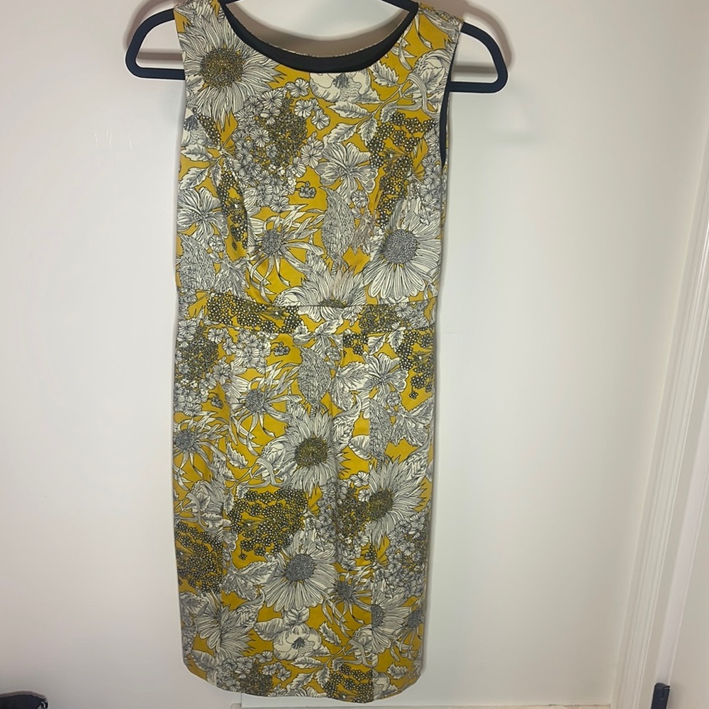 Floral yellow shift dress by Liberty of London